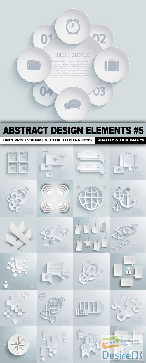 Abstract Design Elements #5 - 25 Vector