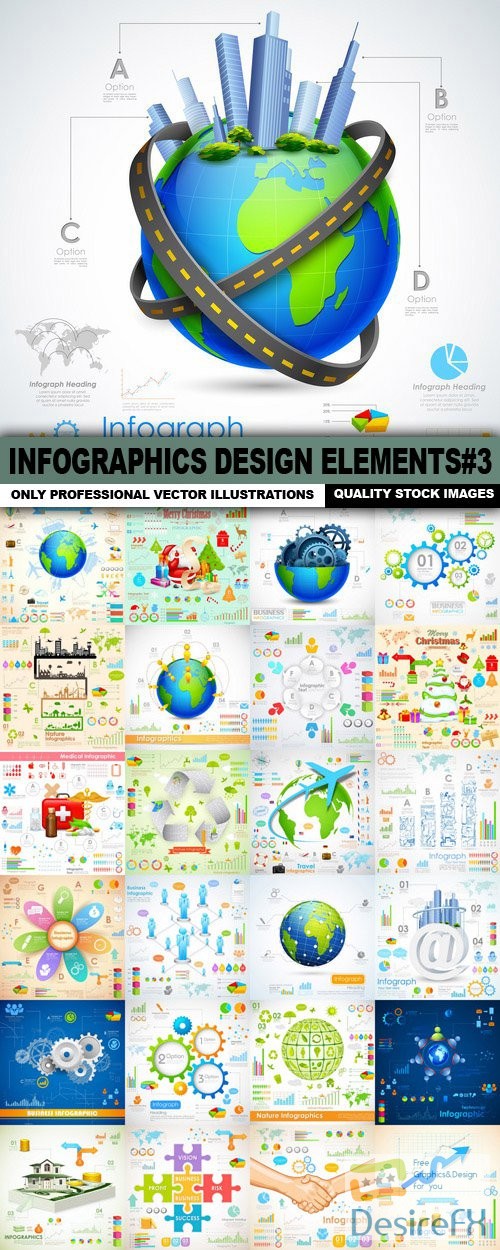 Infographics Design Elements#3 - 25 Vector