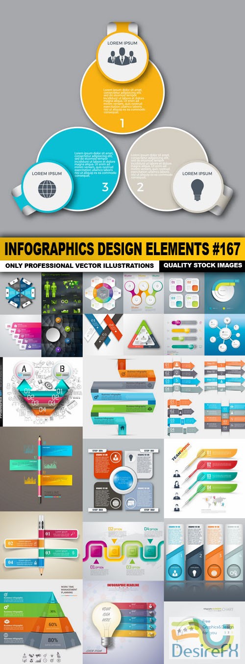 Infographics Design Elements #167 - 25 Vector