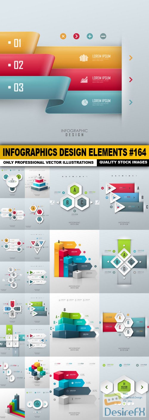 Infographics Design Elements #164 - 25 Vector