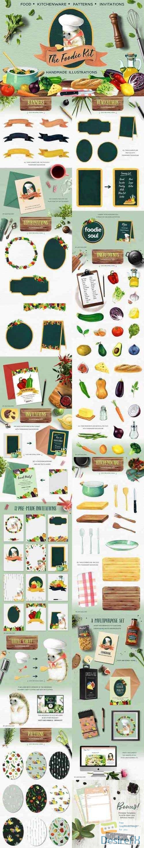 The Foodie Kit - Food Illustrations 2417867