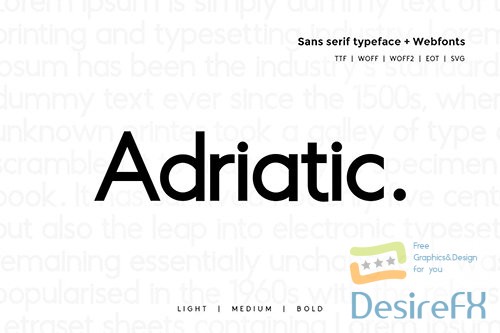 Adriatic - Modern Typeface + WebFonts