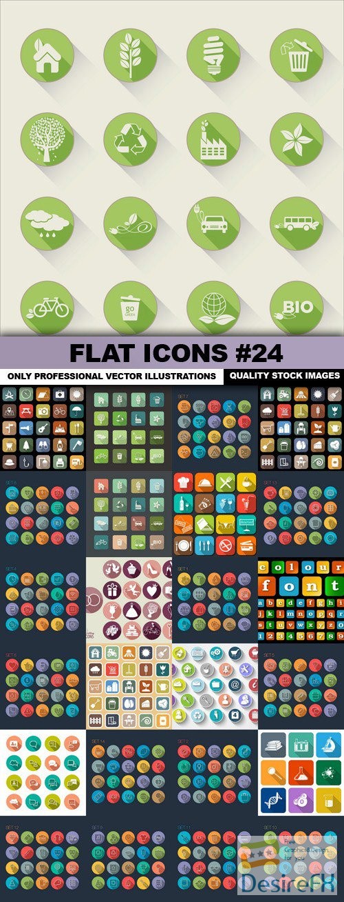 Flat Icons #24 - 25 Vectors