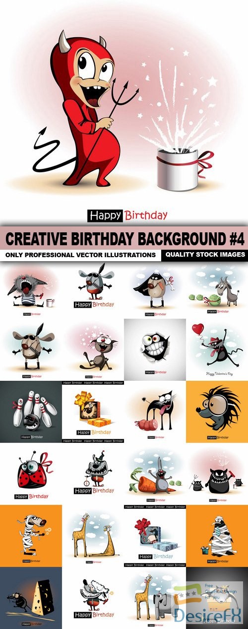 Creative Birthday Background #4 - 25 Vector