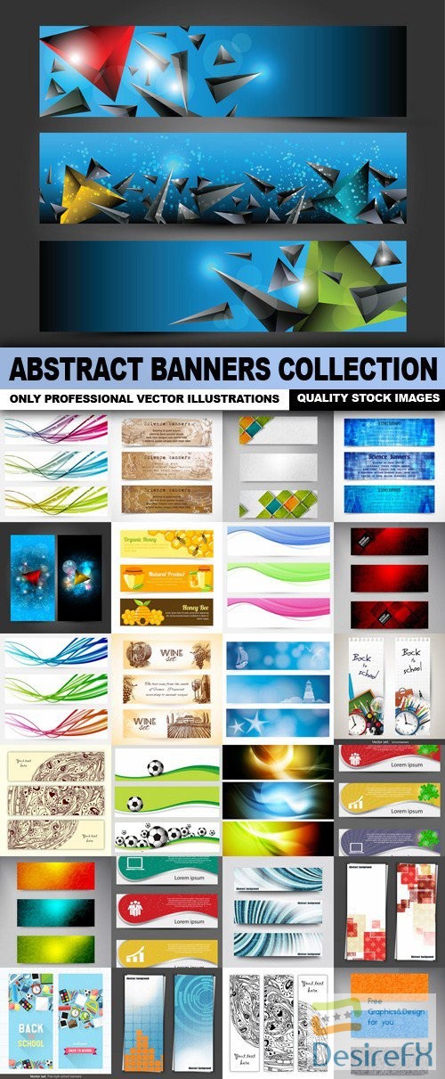 Abstract Banners Collection - 25 Vectors