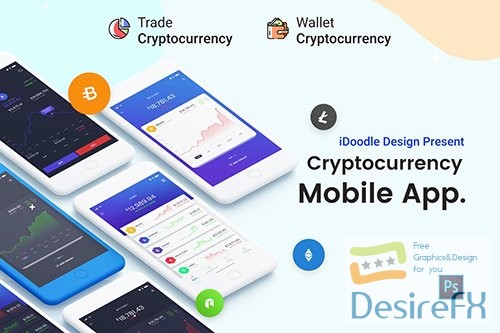 Mobile App UI Kit Cryptocurrency Trading &amp; Wallets