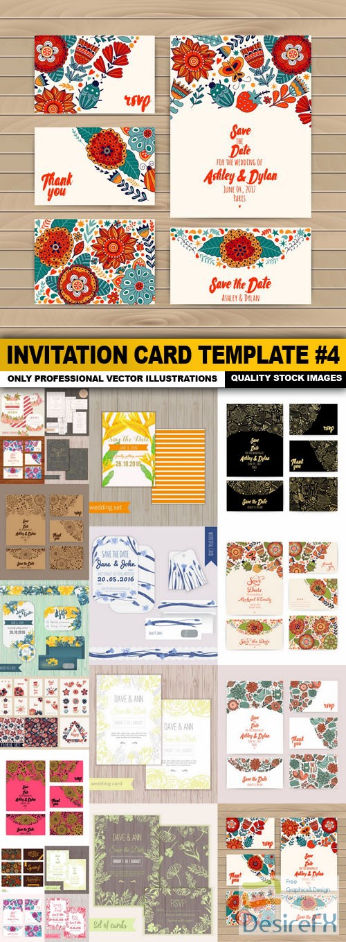 Invitation Card Template #4 - 20 Vector