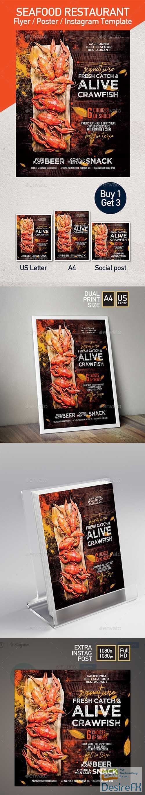 Crawfish Template for Flyer or Poster 22314489