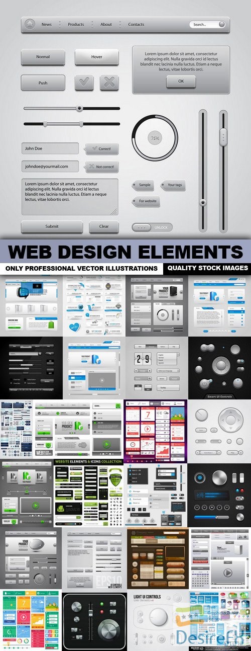Web Design Elements #2 - 25 Vector