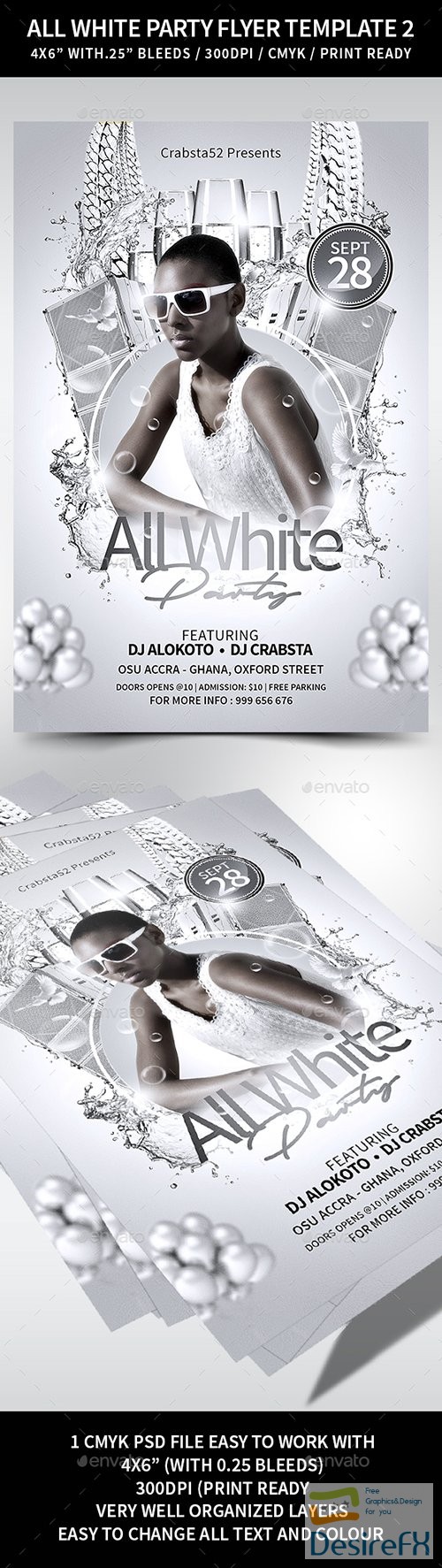 GR - All White Party Flyer Template 2 22351528