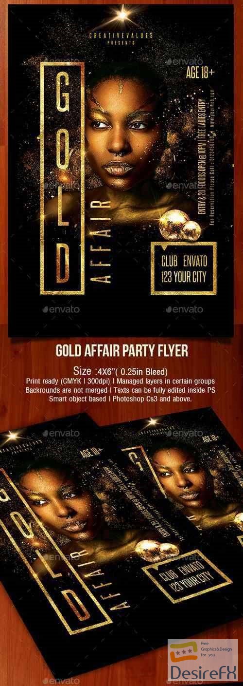 Gold Affair Party Flyer 22485458