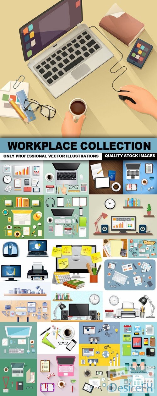 Workplace Collection - 25 Vector