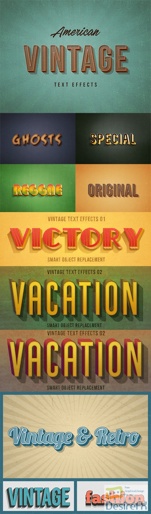 10 Authentic Vintage Text Effects for Photoshop