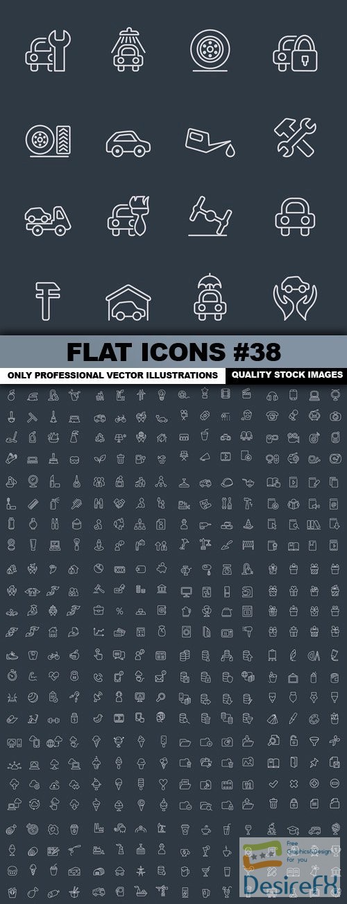 Flat Icons #38 - 25 Vectors