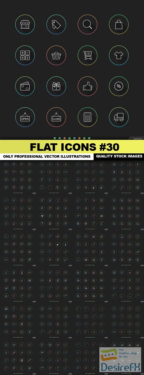 Flat Icons #30 - 25 Vectors