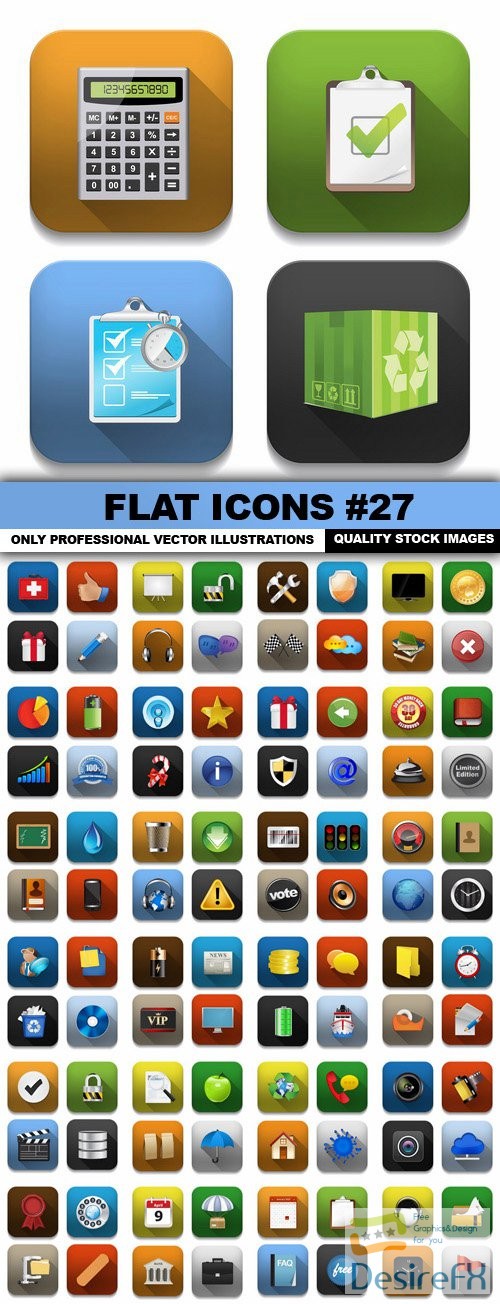 Flat Icons #27 - 25 Vectors