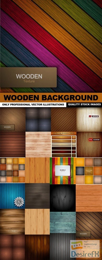 Wooden Background - 25 Vector