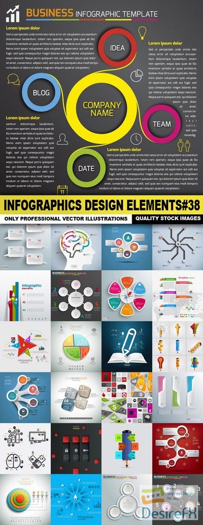 Infographics Design Elements#38 - 25 Vector