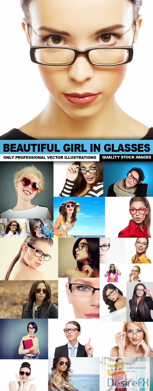Beautiful Girl In Glasses - 25 HQ Images
