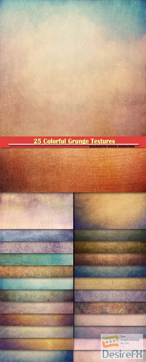 25 JPG Colorful Grunge Textures