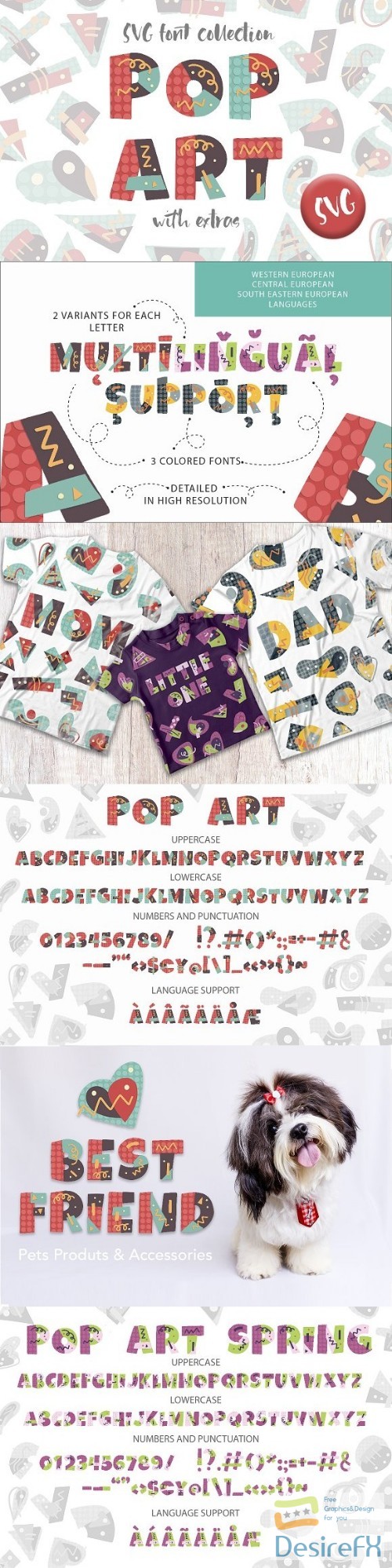 POP ART SVG font collection