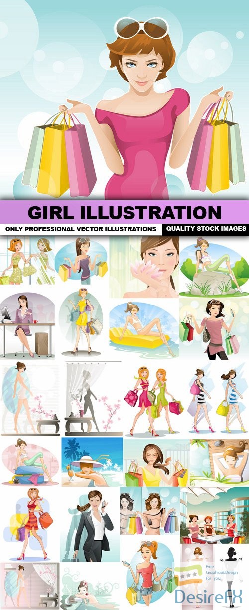 Girl Illustration - 25 Vector