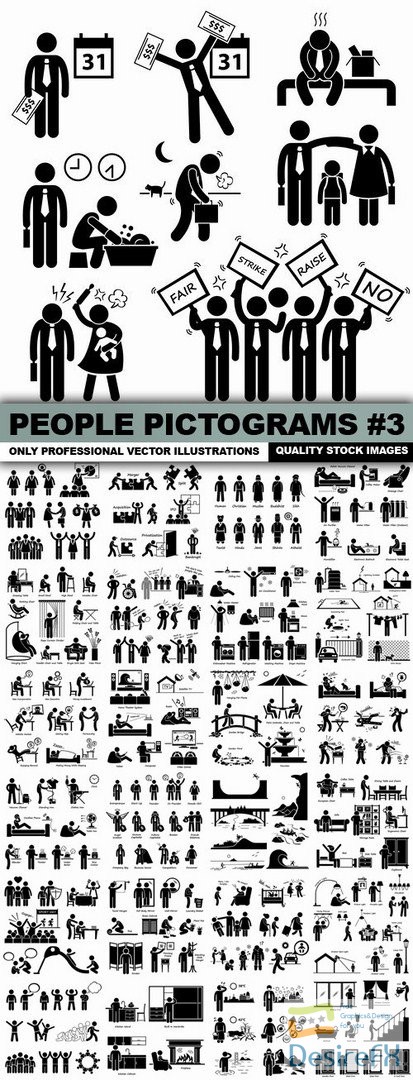 People Pictograms #3 - 25 Vector