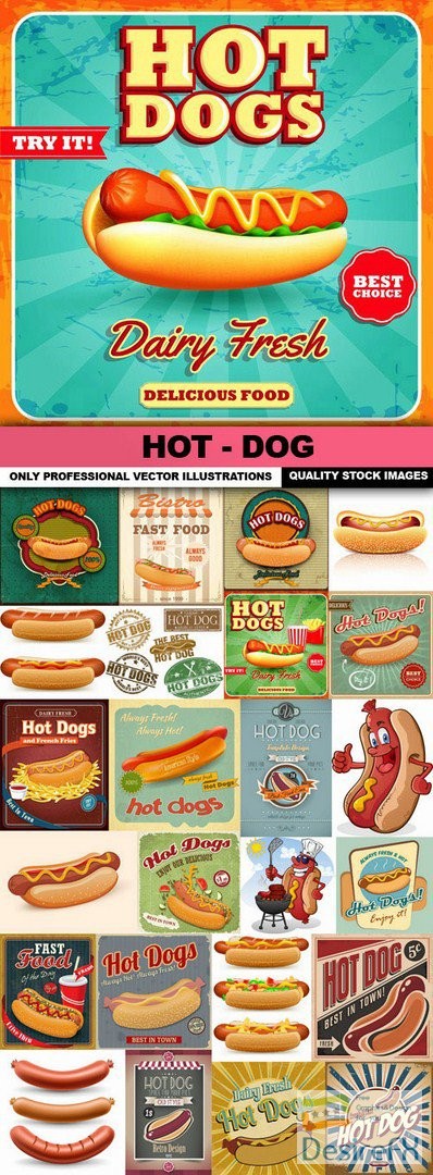 Hot - Dog Collection - 25 Vector