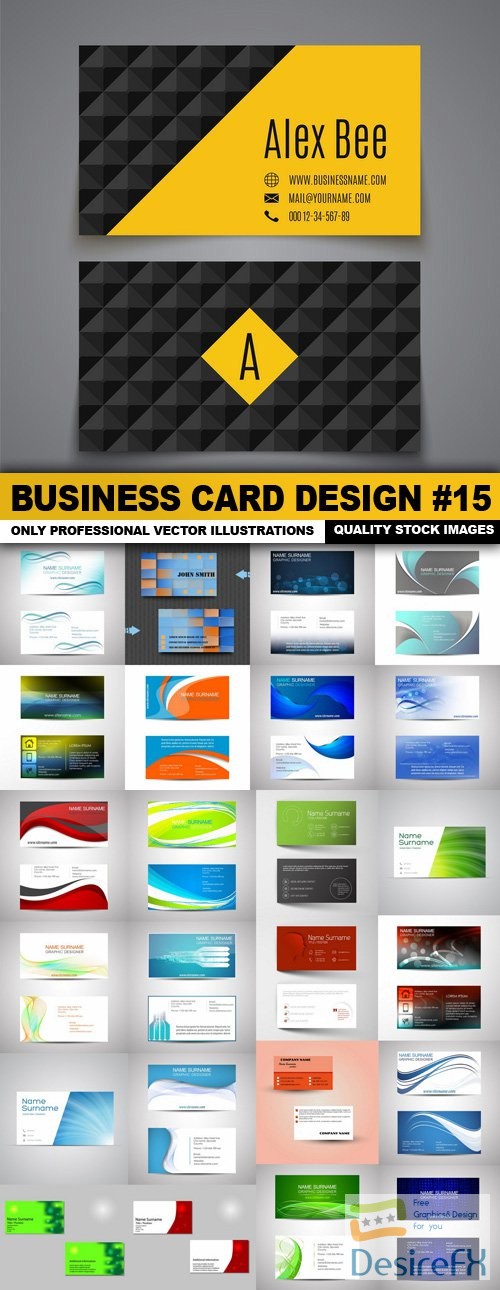 Business Card Design #15 - 25 Vector