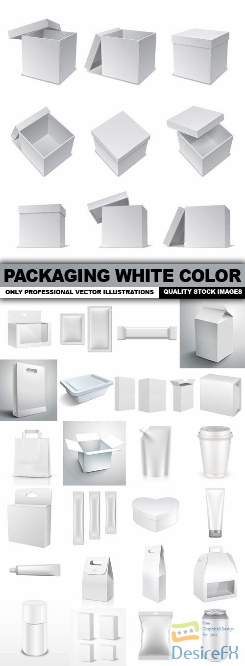 Packaging White Color - 25 Vector