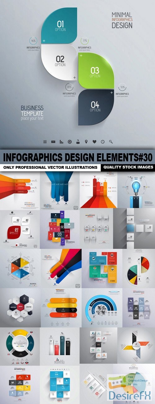 Infographics Design Elements#30 - 25 Vector