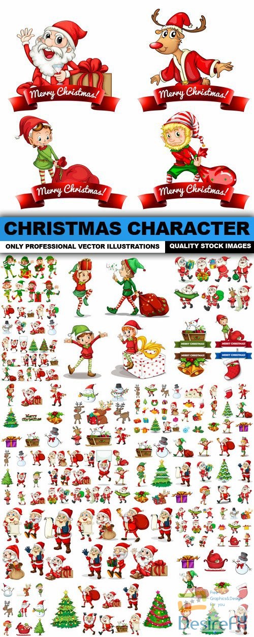 Illustration Christmas Character - 25 Vector