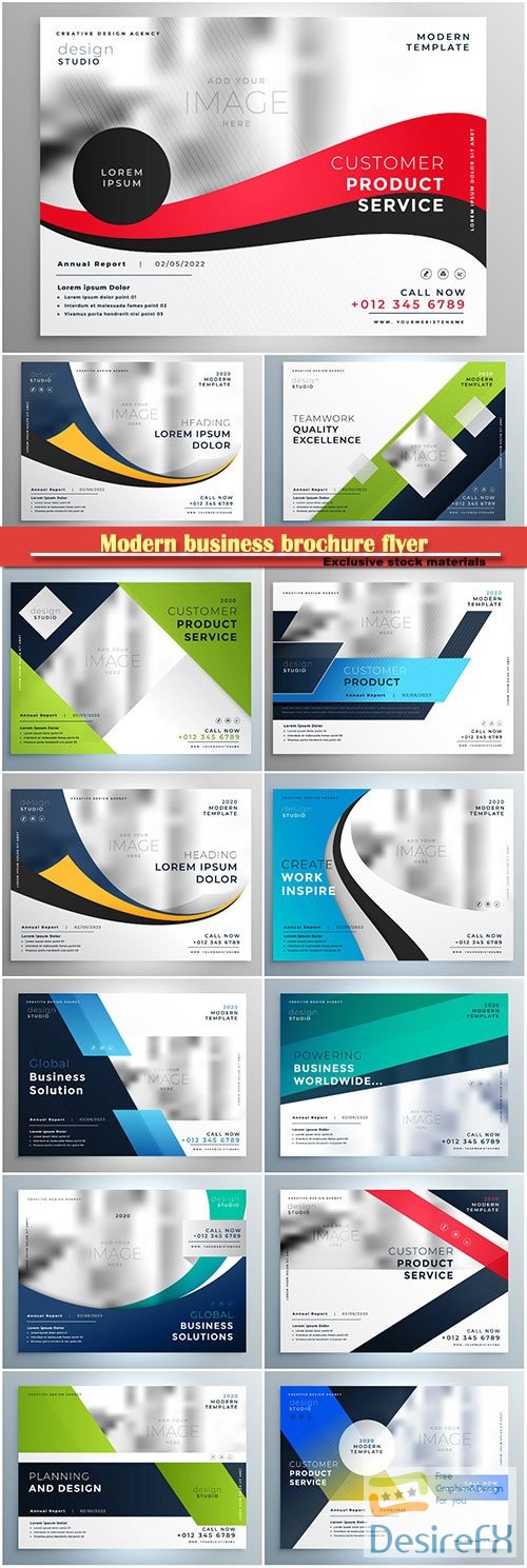 Modern business brochure flyer presentation style template