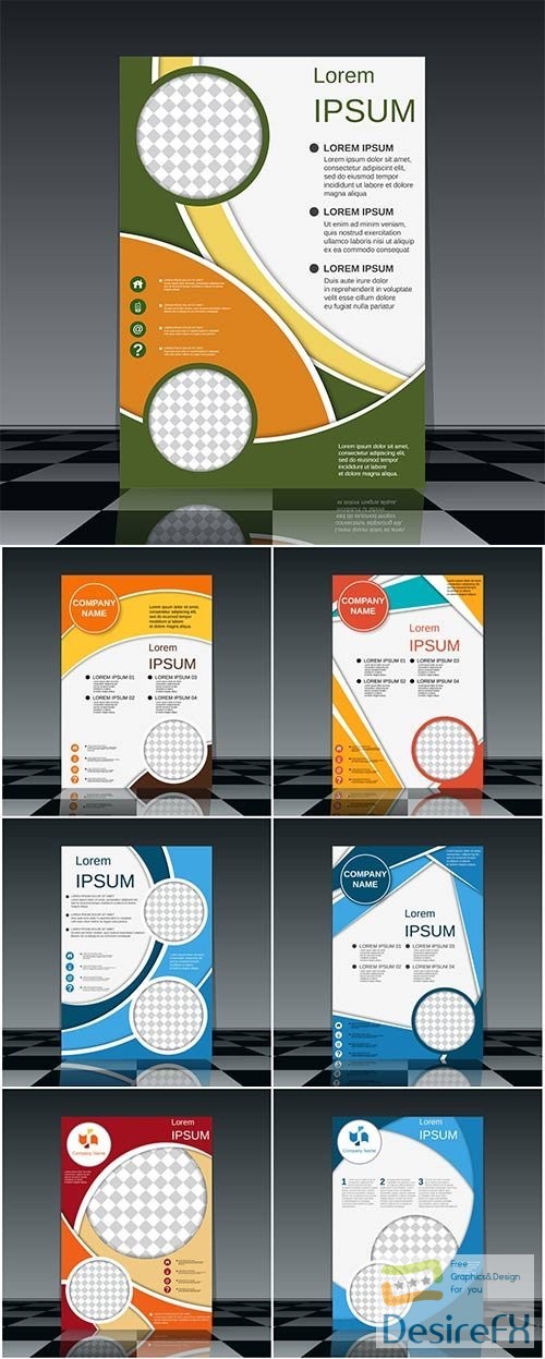 Vector flyer template design for business and education