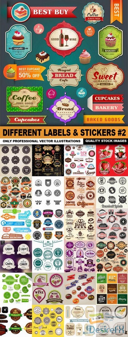 Different Labels &amp; Stickers #2 - 25 Vector