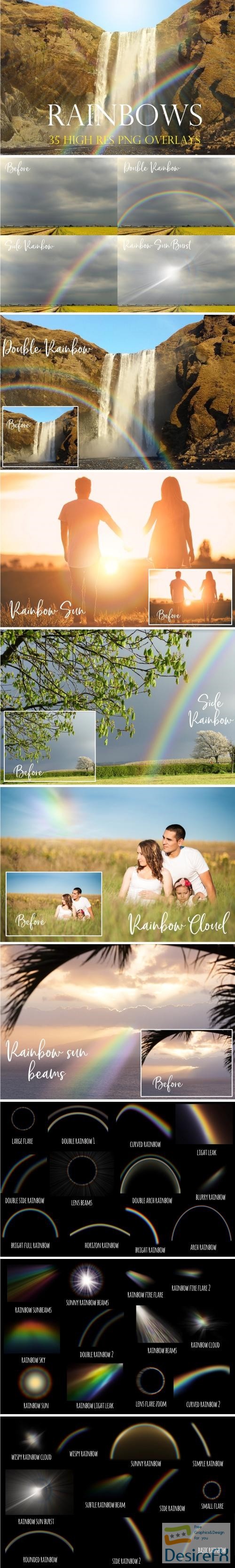 Realistic rainbow overlays - 2658677