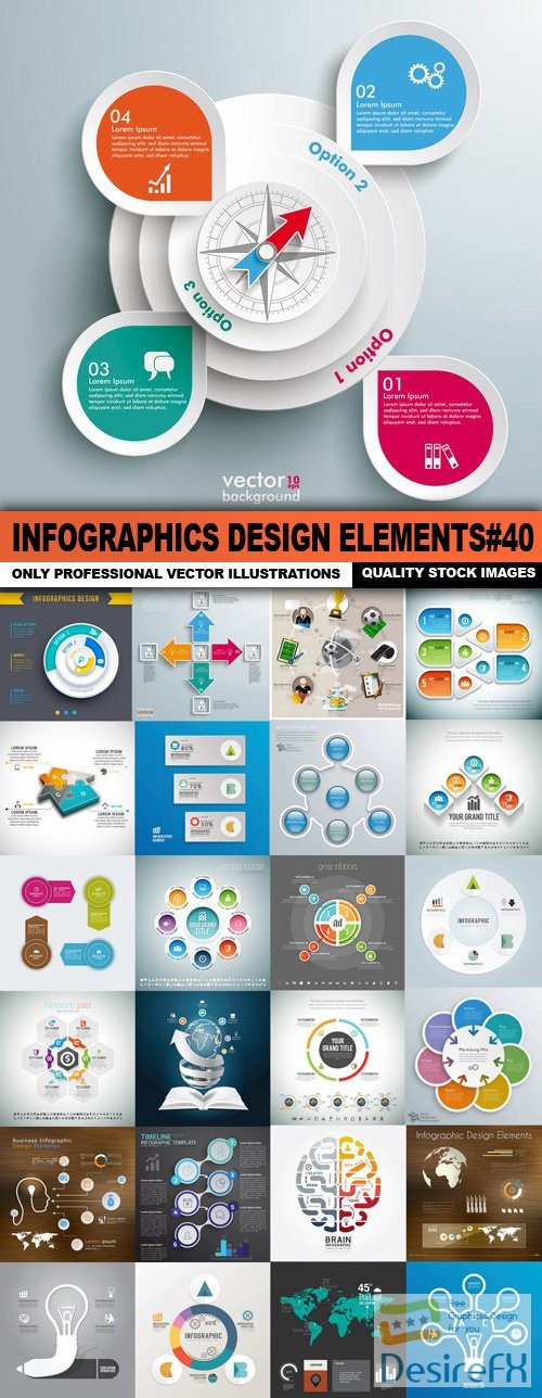 Infographics Design Elements#40 - 25 Vector