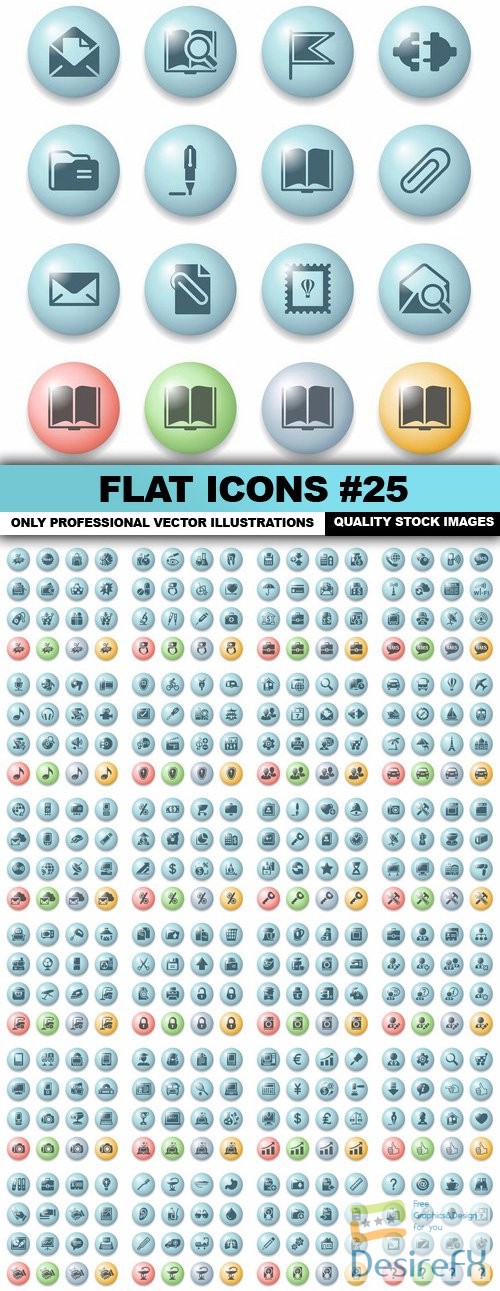 Flat Icons #25 - 25 Vectors