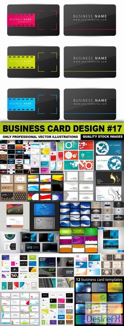 Business Card Design #17 - 25 Vector