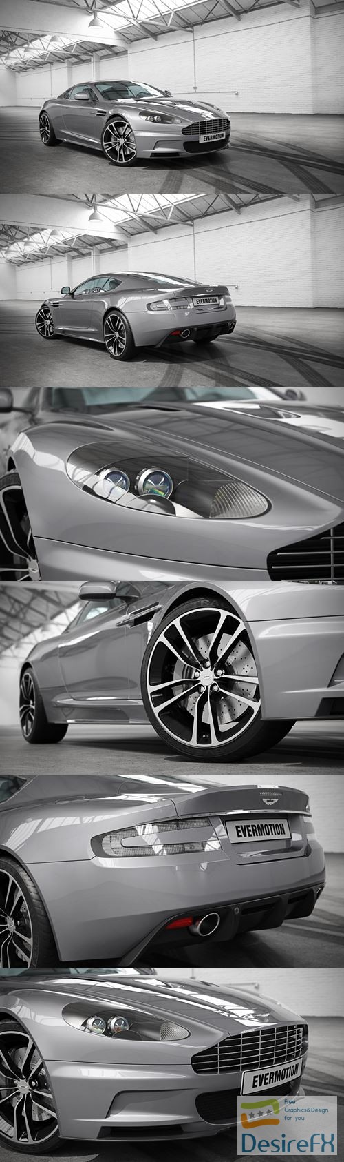 Aston Martin Vanquish S 2018 Evermotion 3D Model