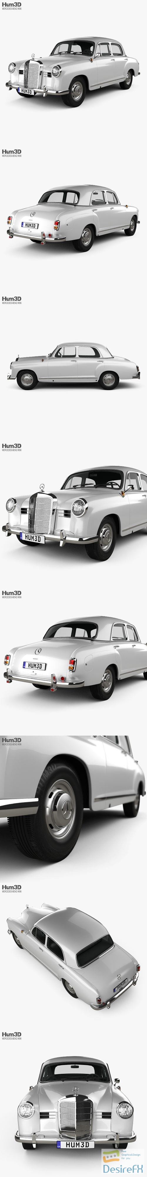 Mercedes-Benz Ponton 180 W120 1953 3D model