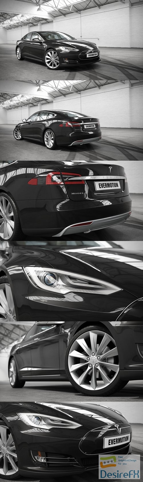 Tesla Model S Evermotion 3D Model