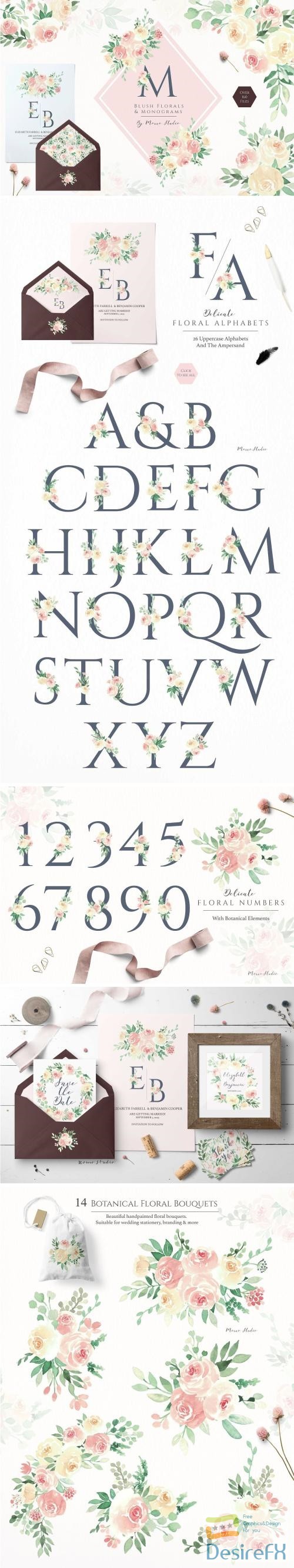 Blush Florals &amp; Monograms - 2800504