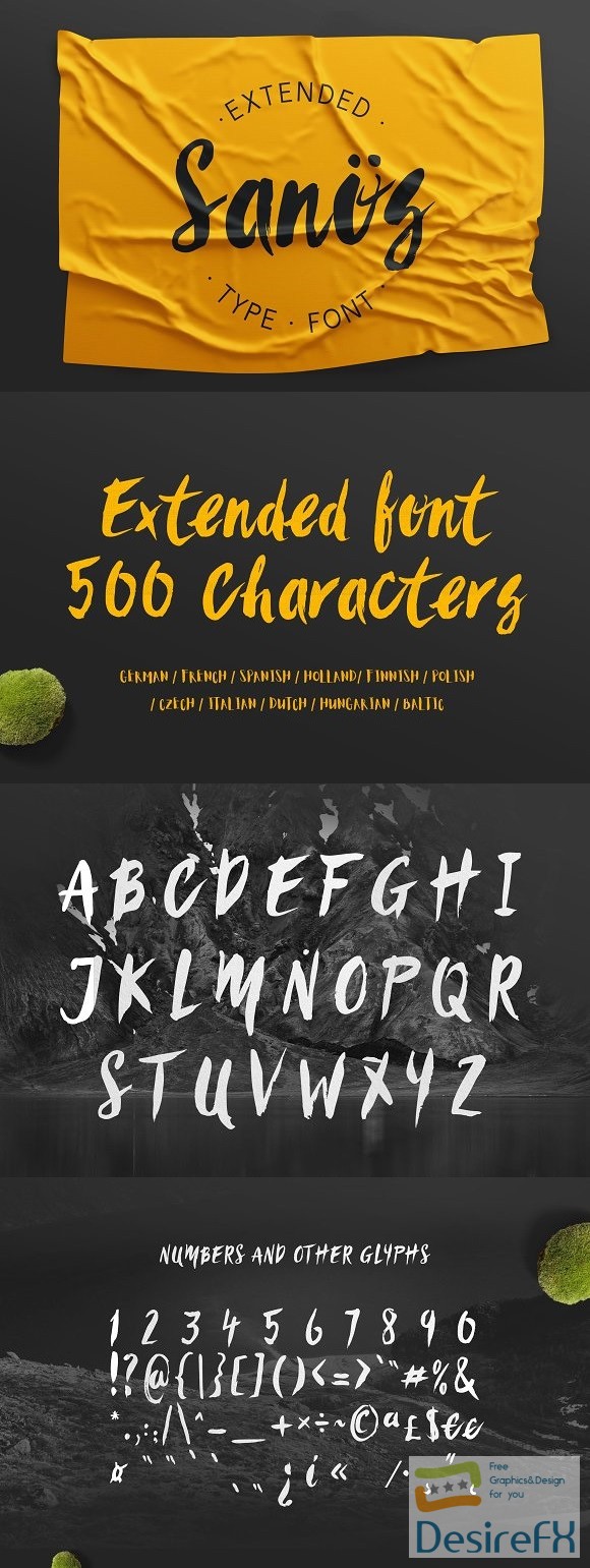 Sanos Extended Script Font 2805197