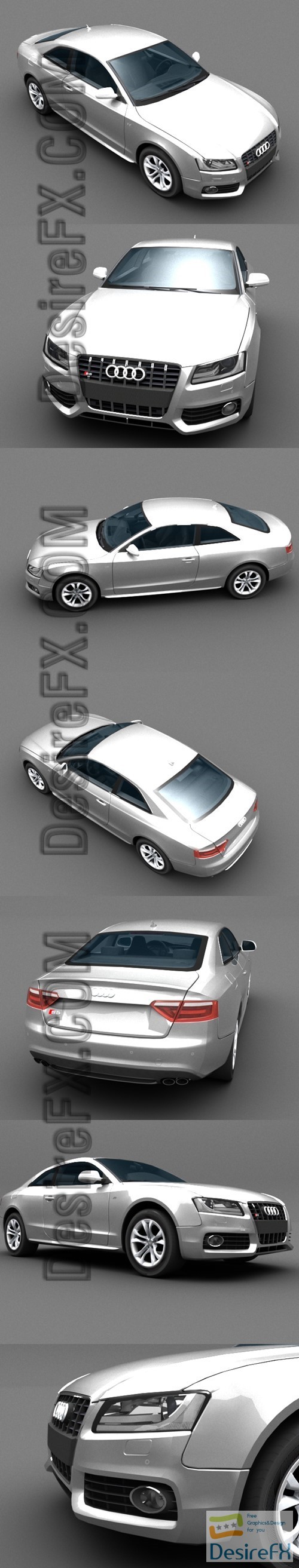 Audi S5 Coupe 2009 3D Model