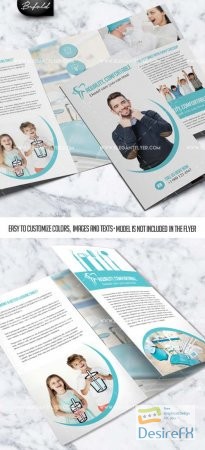 Dental V11 2018 Tri-Fold Brochure PSD Template