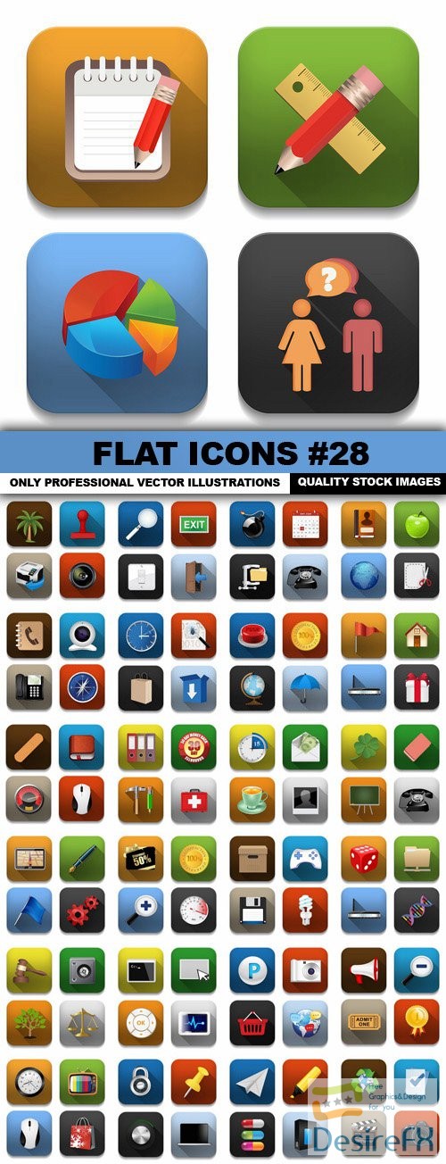 Flat Icons #28 - 25 Vectors