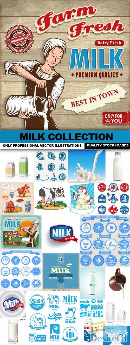 Milk Collection - 25 Vector 2