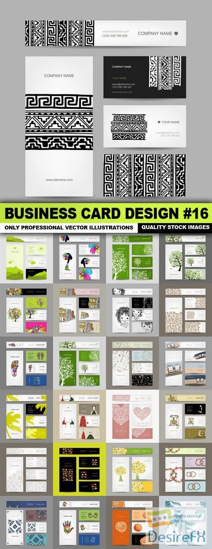 Business Card Design #16 - 25 Vector