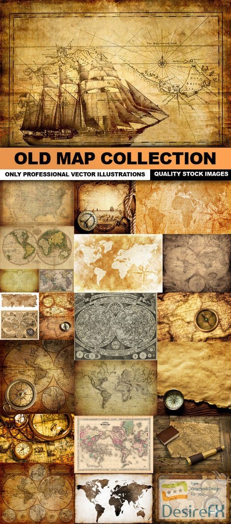 Old Map Collection - 25 HQ Images